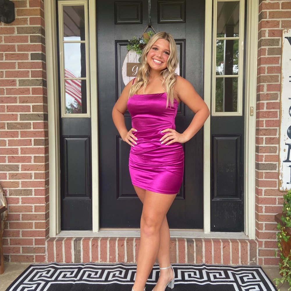 magenta purple dress